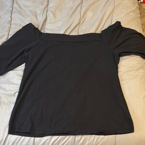 Black off shoulder top